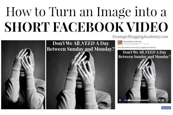 Use this tutorial for How to Turn an Image into a Short Video to learn how to extend your reach on Facebook with short videos created from memes.