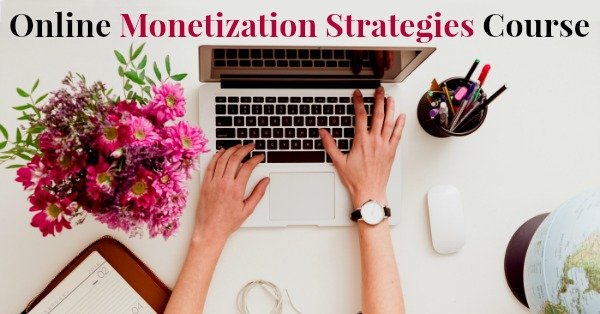 online monetization strategies course desk top with computer